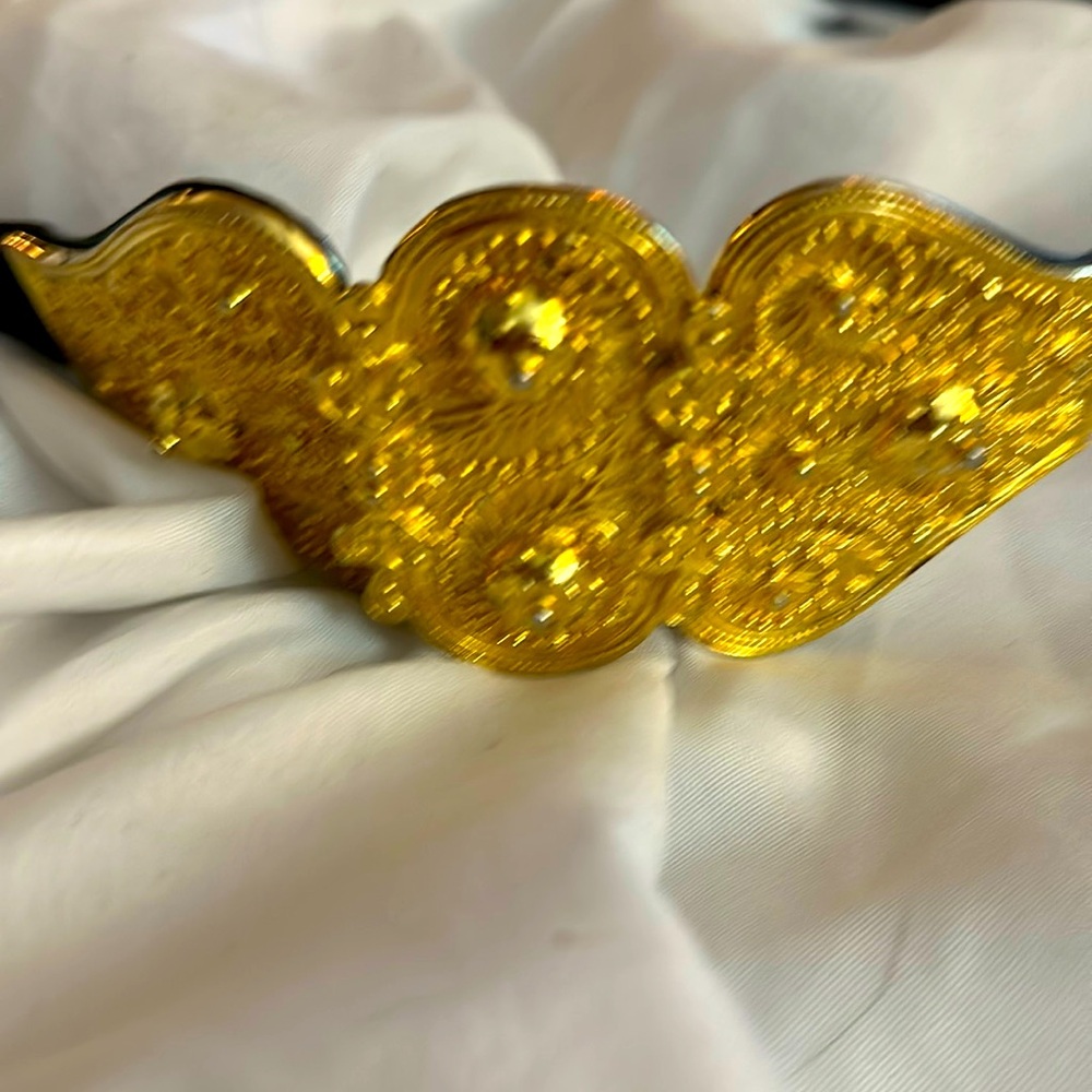 Judith Lieber  black belt !  Big beautiful Gold buckle!